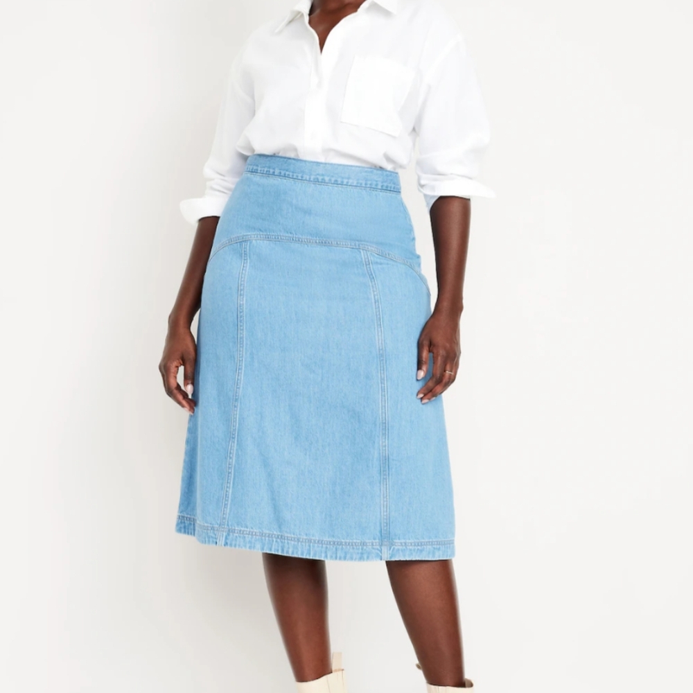Mid-rise midi skirt NWT Old Navy